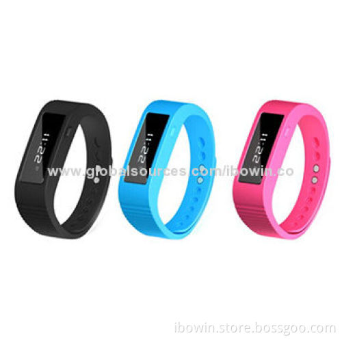 Bluetooth Bracelet with Phone-answer Function and Caller ID Display, Pedometer Sleep Monitoring